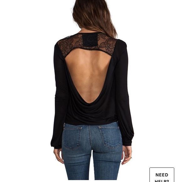 Blue Life Double Drape Top in Onyx; size S - Picture 4 of 8